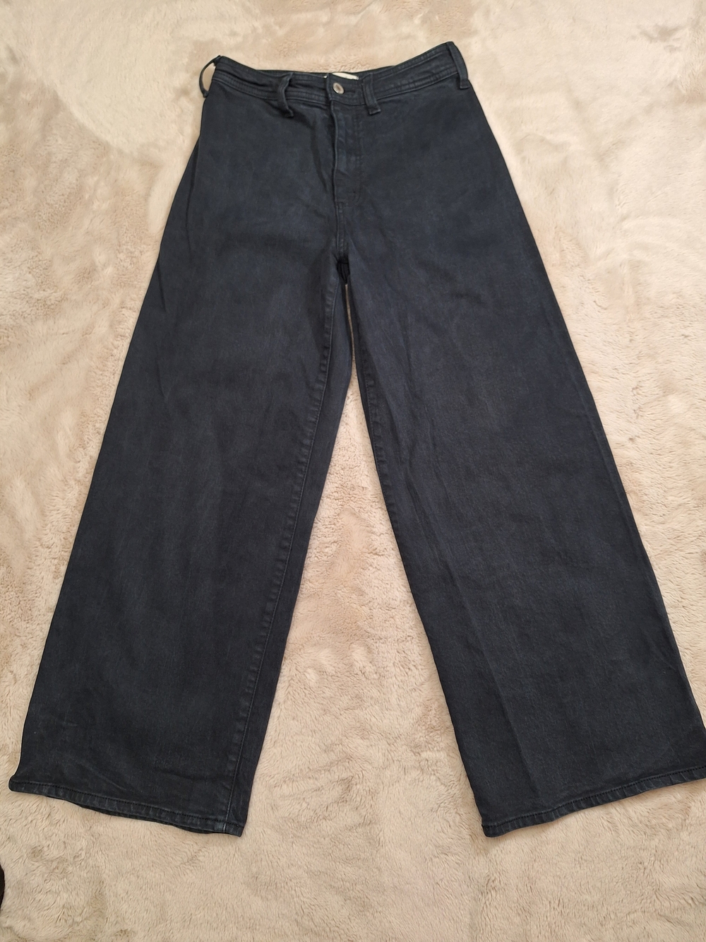 Universal Thread Womens Black Dark Wash High Rise Wide-Leg 5-Pocket Jeans 4